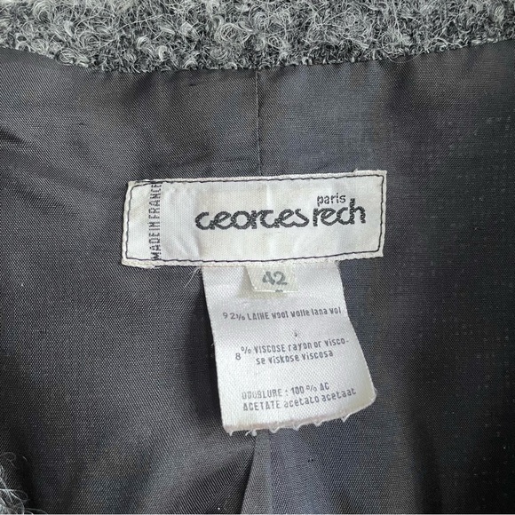 Georges Rech Vintage Grey Wool Boucle Blazer Jacket - Picture 5 of 5